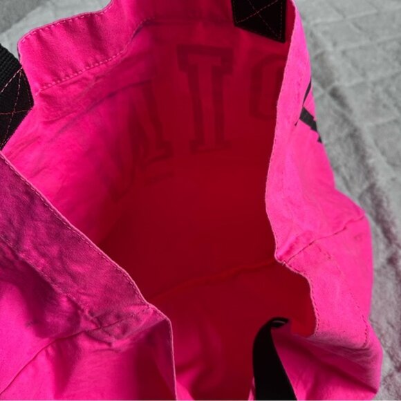 Victoria's Secret PINK | Hot Pink "PINK" Canvas Logo Book Bag - Picture 5 of 8